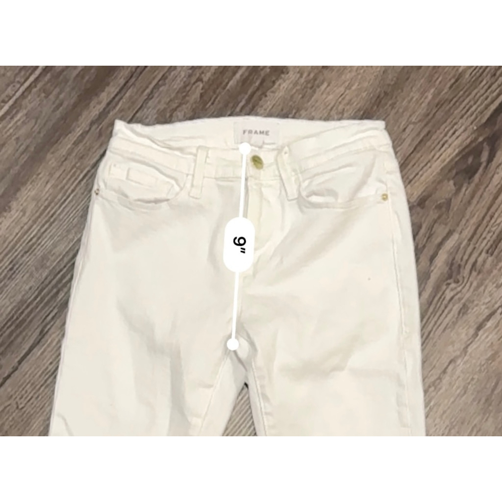 FRAME Women’s Le Skinny de Jeanne Crop Jeans Size 28 White - Picture 5 of 10